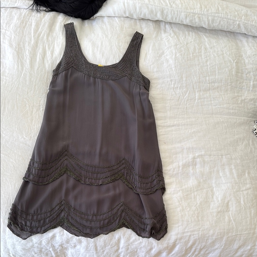 Joie Gray Mini Dress with Scoop Neckline